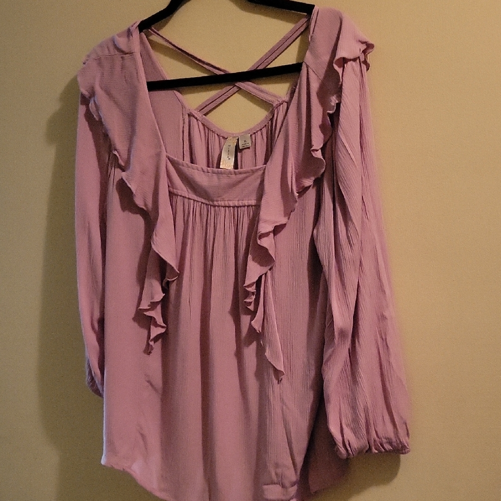 Misia Lilac Ruffle Blouse